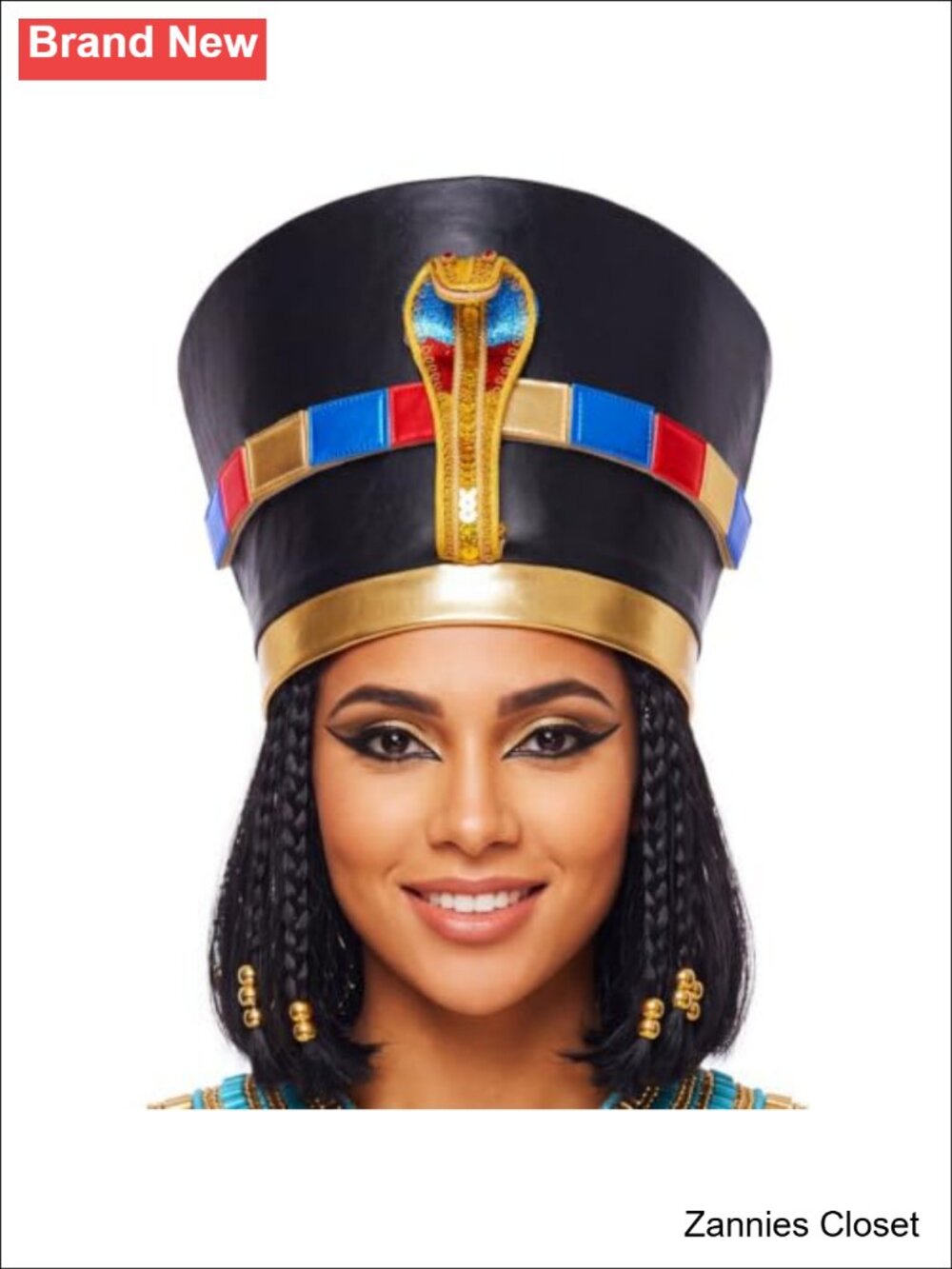 👻 Zoestar Egyptian Snake Headpiece Nefertiti Crown Headband for Women